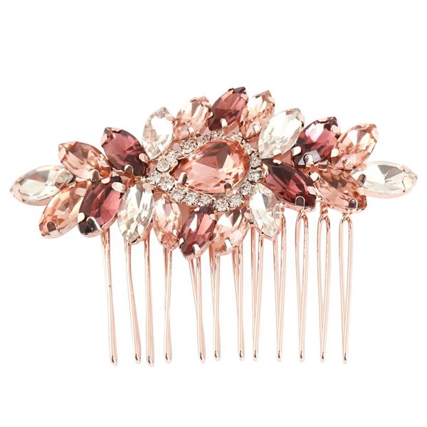 

rose gold hair comb wedding hair accessories bridal jewelry wedding headpiece barrette piece