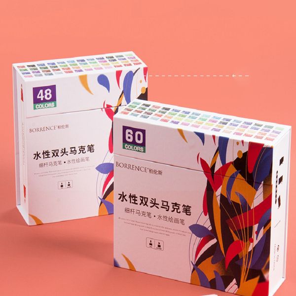 

40/60 colors water-based marker set erasable animation special colors for children beginners art watercolor pen painting