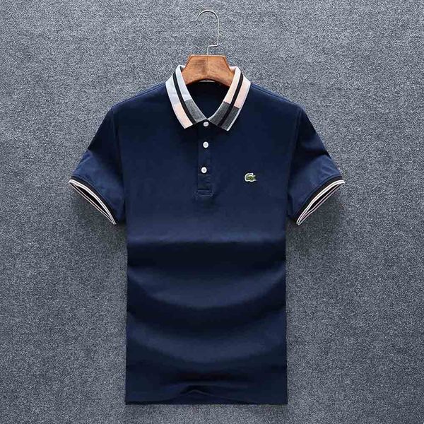 

New 2019 men de igner polo brand mall hor e crocodile embroidery clothing men fabric letter polo t hirt collar ca ual t hirt tee hirt