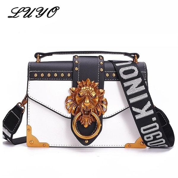 

мода металл конструкторов-lion head mini малый лоскут плеча crossbody сумка женский роскошные сумки женские сумки дизайнер bolso mujer сцепл