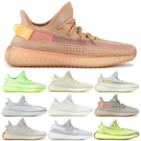 

2020 black 3m reflective kanye we t running hoe glow clay true form cream white port men women de igner neaker with box 5 13