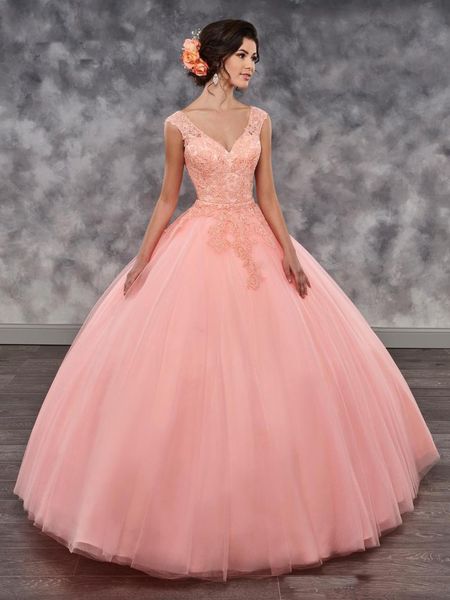 Duas peças Meninas Quinceanera V-neck corpete Mini Saia Separe Tulle saia Trem da varredura ata acima Voltar vestido de baile baile vestidos de festa Vestidos