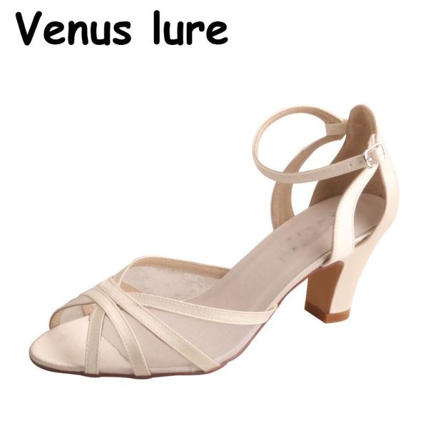 

bridal shoes chunk heel beige shoes for wedding women sandals, Black