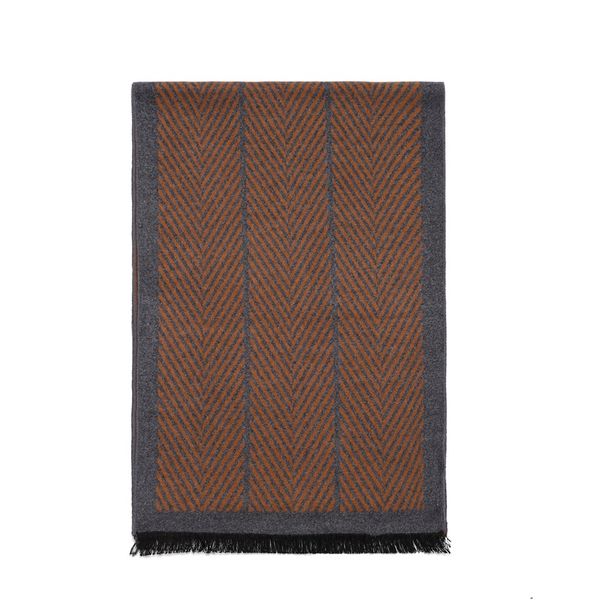 

2018 100% silk brushed warm scarfs for business men winter scarf wraps 180x30cm luxury xmas gifts, Blue;gray