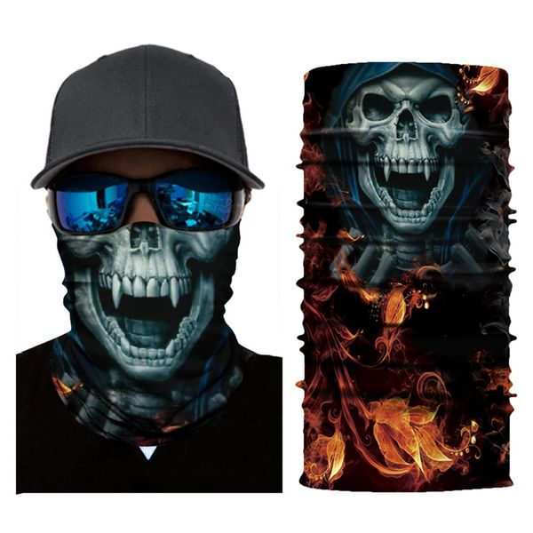 

motorcycle mask riding halloween hood collar neck warm hoe skiing balaclava headband scary mask outdoor shade 2019, Black