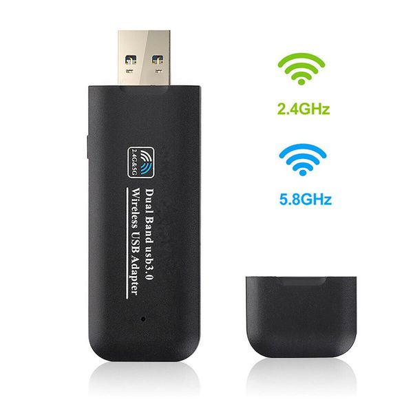 

2019 новые 1200 мбит / с usb 3.0 беспроводной wi-fi сетевой приемник adapter 5 ггц двойной диапазон dongle yc2.4g / 5,8 г двойной беспроводн