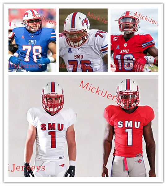 

custom smu mustangs football jersey eric dickerson craig james forest gregg lance mcilhenny dandy don meredith reggie dupard smu jersey, Black