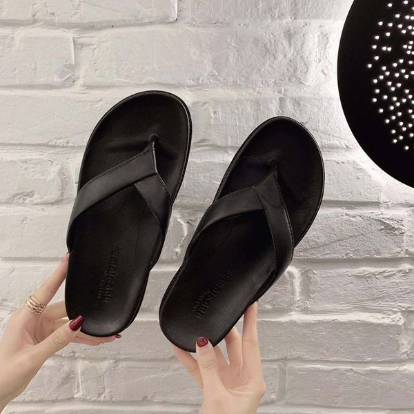 

40 slippers rubber slide sandal floral brocade men slipper gear bottoms flip flops women striped beach causal slipper with box size:35-45, Black