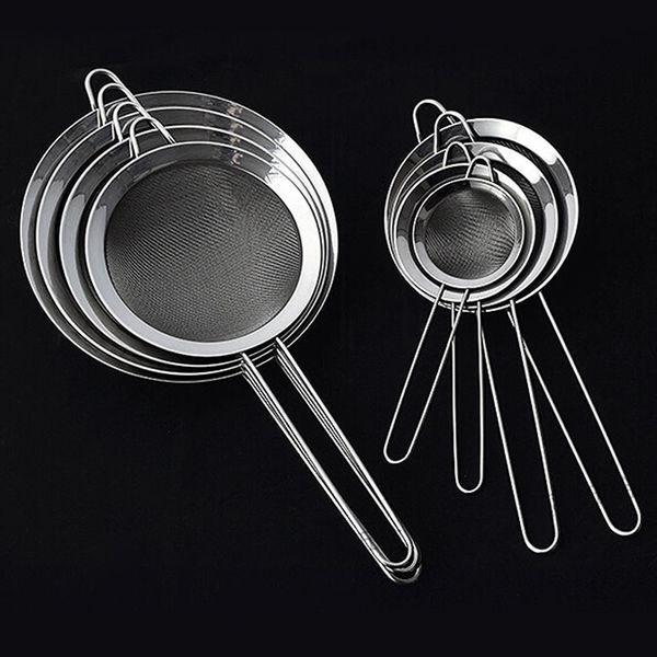 

stainless steel wire fine mesh sieve oil strainer flour colander sifter diy kitchen tools for filtering food other kitchen dining bar