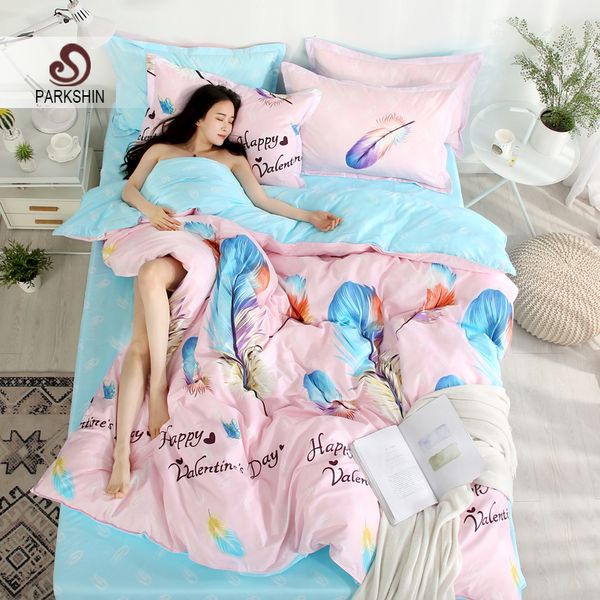 

parkshin bedding set double duvet cover set bedspread flat sheet pillowcase decor home textiles bedclothes bed linen