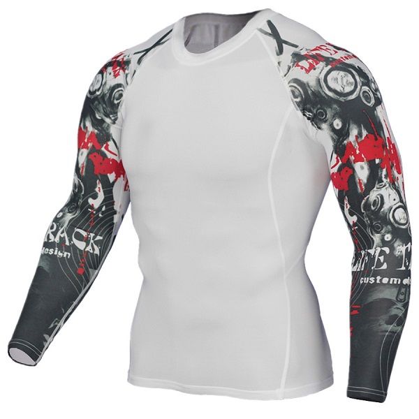 

new long sleeve sport shrt en ui dry men's runng gym cloting long slee tshirs snke gym clothing mens rashgard soccer jersey, Black;blue