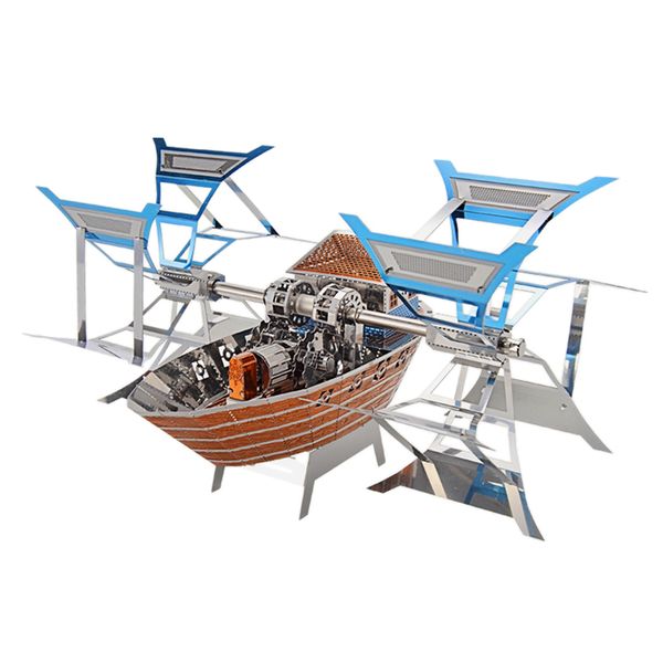 

metal jigsaw puzzle, 3d diy sailing ships building block kit - mechanical sailboat vessel educational toys