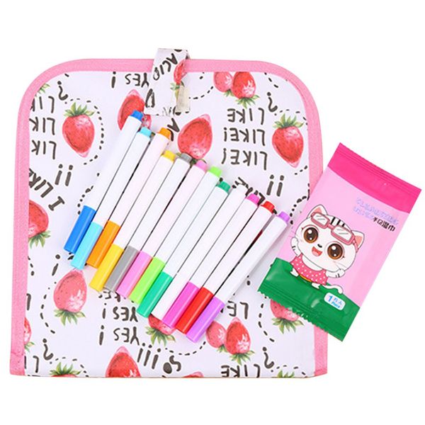 

portable repeated erasable board drawing book graffiti painting coloring book diy double-sided blackboard drawing board 12 pens