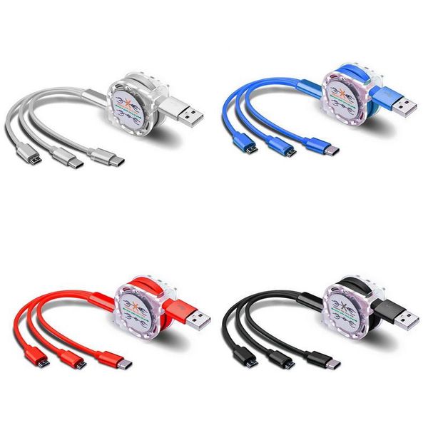 DHL Free Releble Multi USB зарядки кабеля Micro тип C шнур для Samsung Galaxy Сотовый телефон Несколько зарядное устройство Cabel