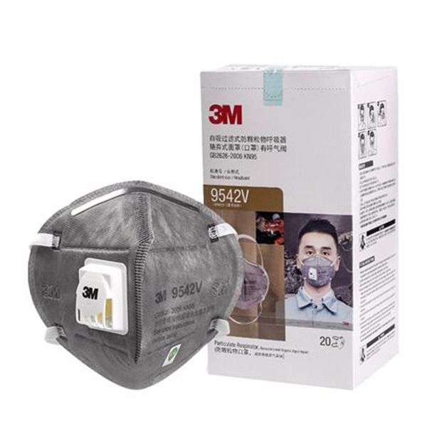 

in stock 3m n95 mask ffp1 ffp2 mask 9501+ 9542 9542v 9501v masks with valve anti dust protective dustproof pm2.5 mask dhl shipping