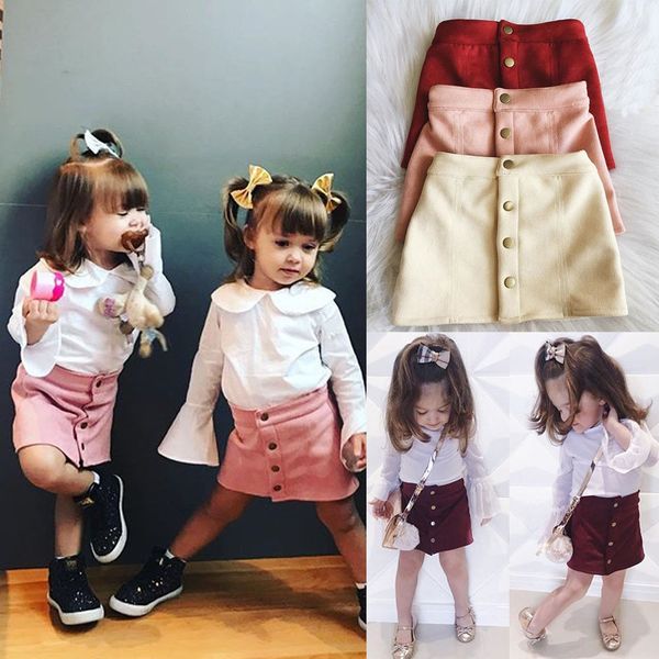 

pudcoco fashion girl skirts us princess toddler kids baby girls button a line cute skirts 6m-5t