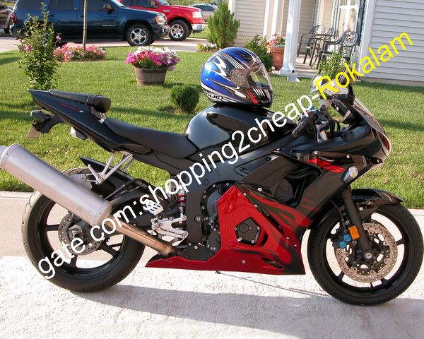 

набор набор для yamaha yzf r6 2003 2004 yzf600 03 04 yzfr6 abs пластиковый красный черный пламенный мотоцикл набор для мотоцикла (литье под