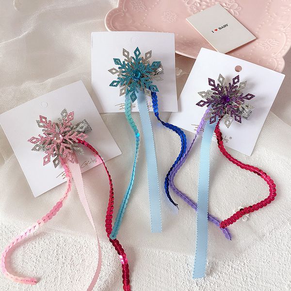 

ребенок милый снежинка кристалл детские аксессуары для волос принцесса парик аксессуары accesorios para el cabello, Slivery;white