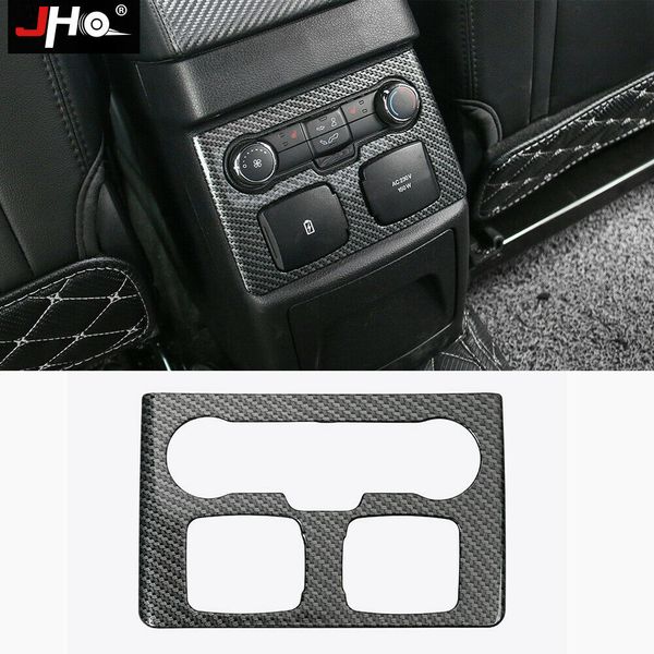 

abs carbon grain rear armrest console panel cover trim for ford explorer 2016-19