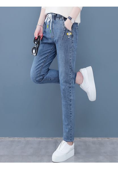 

голубая дамская весна новые большие ярды толстые мм ноги гарун брюки брюки с высокой талией культивируют свою мораль, Blue