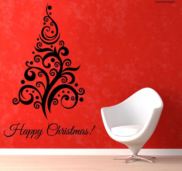 

наклейка с рождеством mural christmas tree living wall спальня винила главная фестиваль украшения mc019