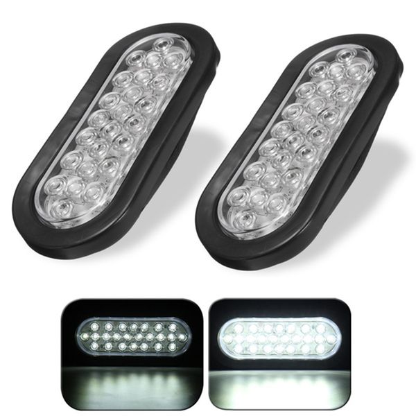

2x 12v-24v 24led oval truck trailer bus sturn tail brake light mount