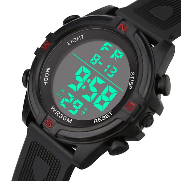 

phyto led digital watch men 30m dive swim dress sports watches fashion outdoor wristwatches man relogio masculino, Slivery;brown