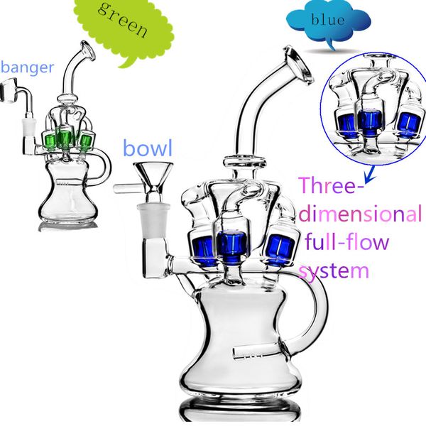 9,3-Zoll-Glas-Shisha Heady Oil Rigs Water Pipes gebogenes Rohr mit 14-mm-Gelenkkopf und Banger