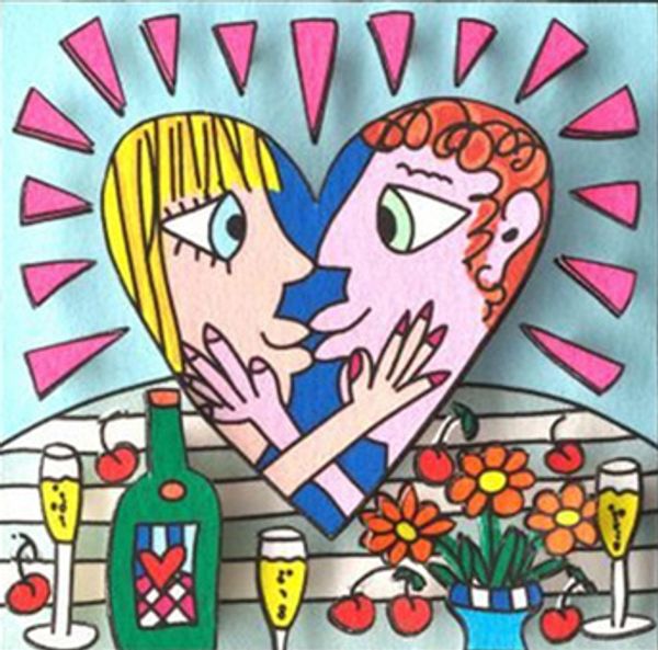 

james rizzi - heartfelt kiss home decor handpainted &hd print oil painting on canvas wall art canvas pictures 191221