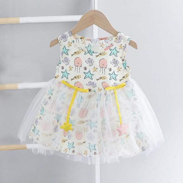 

2020 girls infant princess dress children's dress, Red;yellow