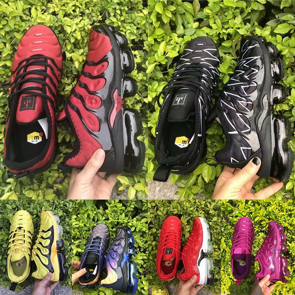 

Originals High Quality 2019 TN All Cushion Running Shoes Blood Vessel Black Red Designer Jogging Walking Sneakers Athletic tn plus Shoes