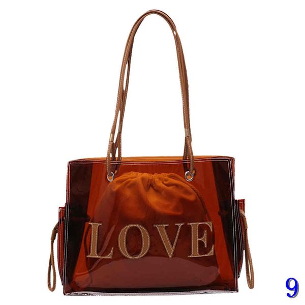 

designer handle bags for women large clear tote bags for women luxury handbags designer transparent hand single shoulder bag//9