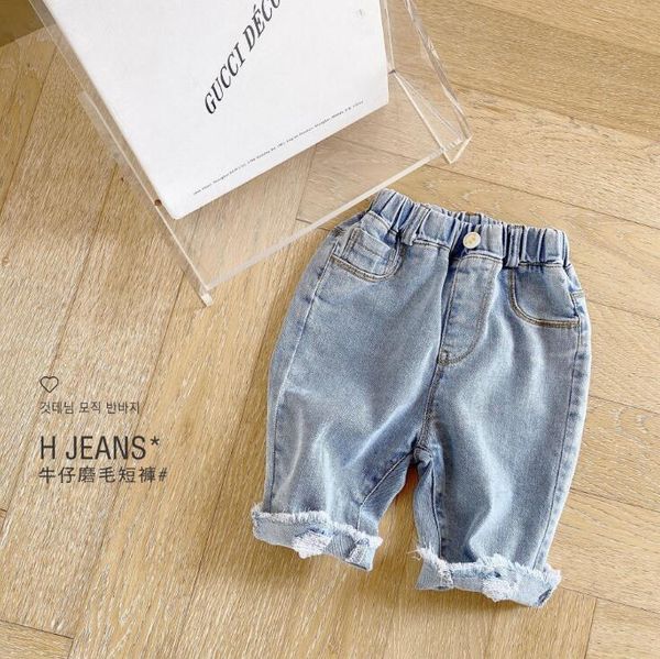 

2020 selling girls boys denim pants summer fashion boys pants 3-8t qa910, Blue