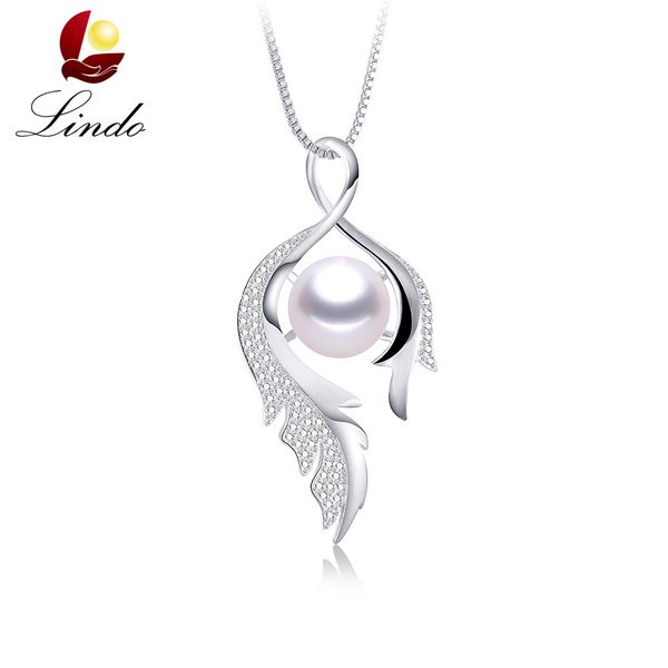 

promise genuine 925 sterling silver women necklace 5a natural freshwater pearl pendant big pearl jewelry 11mm lindo