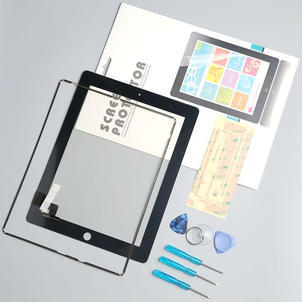 

huasha tested well front glass replacement with professional repair kit lcd touch screen digitizer for ipad 2 with protector