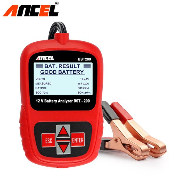 

ancel bst200 car battery tester multi-language 12v 1100cca battery system detect automotive bad cell diagnostic tool