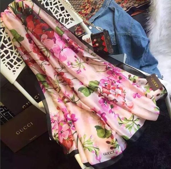 

scarf women's scarf brand g letter luxury designers summer silk shawl knit long soft silk scarves 190*80cm, Blue;gray