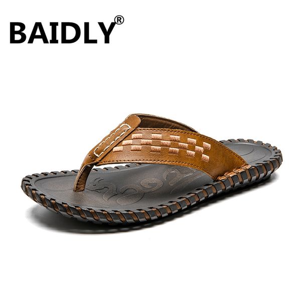 

new arrival summer men flip flops beach sandals non-slip male slippers zapatos hombre casual shoes men, Black
