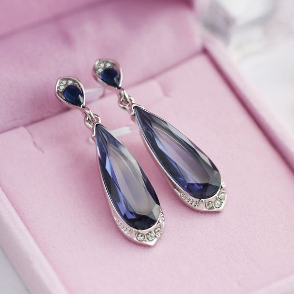 Vintage Women's Emerald & Amethyst Dangle Wedding Earrings Party Jewelry Gift UK Vintage Women's Emerald & Amethyst Dangle Wedding Earrings Party Jewelry Gift UK