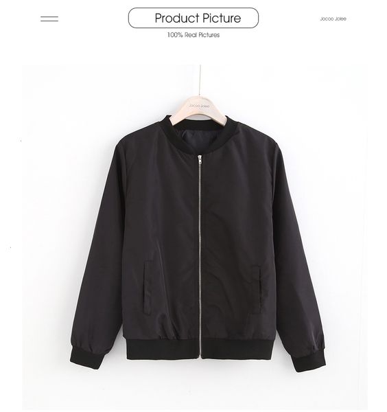 

coat women leather jacket bomber fashion woven jacket women long sleeve coats windbreaker thin slim outerwear jackets drop shipping, Black;brown