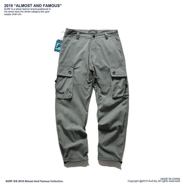 

2019 men cargo pant casual men multi-pocket overall male combat cotton trousers army casual joggers pants size 42 drop shipping ypf410, Black
