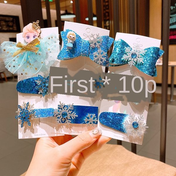 

детские волосы головной убор шпилька ледяная принцесса девушка волосы аксессуары снежинка bb головной убор лук шпилька корона девушка клип