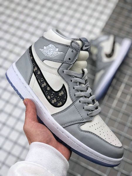 

new air dÃ¬or jordÃ¡n 1 high og 1s designer skateborad shoes sport sneakers mens women fashion trainers white grey basketball chaussures, Black