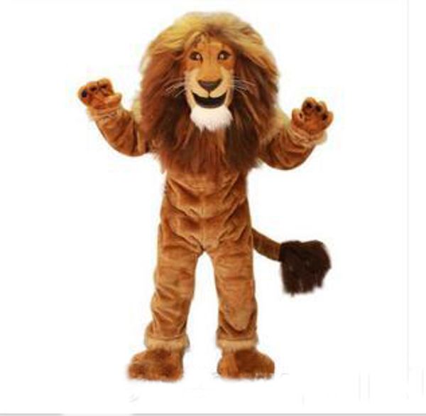 

2018 lion mascot costume size brave lion cartoon costume party fancy dress factory direct sale, Red;yellow