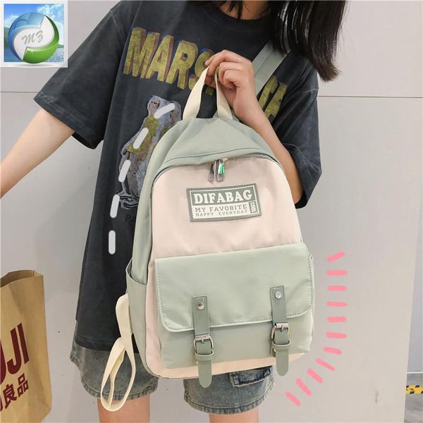 

harajuku colorblock рюкзак новый корейский простой холст кампус студент школьный рюкзак мода дикий мини рюкзак