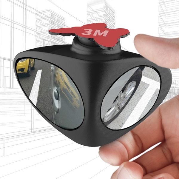

automotive rear view rotary adjustable wide-angle blind spot mirror
