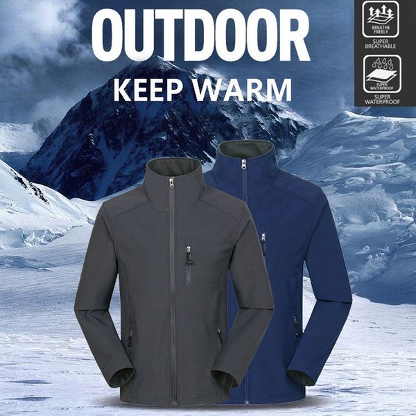 

winter nice men winter zipper pocket softshell windproof waterproof soft coat shell jacket fashion leisure work style colo, Black;brown