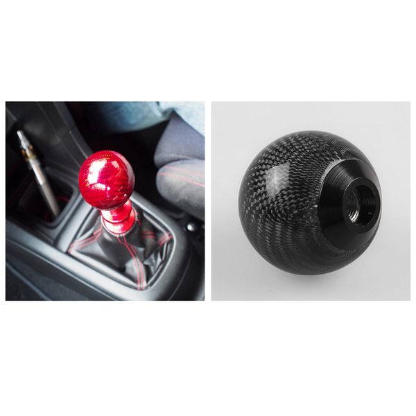 

car modified gear shift head carbon fiber gear shift head round true carbon ripple