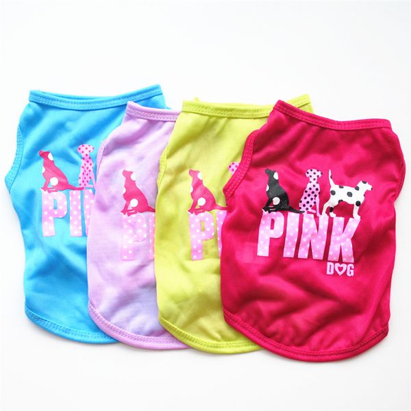 

new arrival cotton print autumn pet dog clothes puppy polyester dog t shirt for small breathable teddy vest