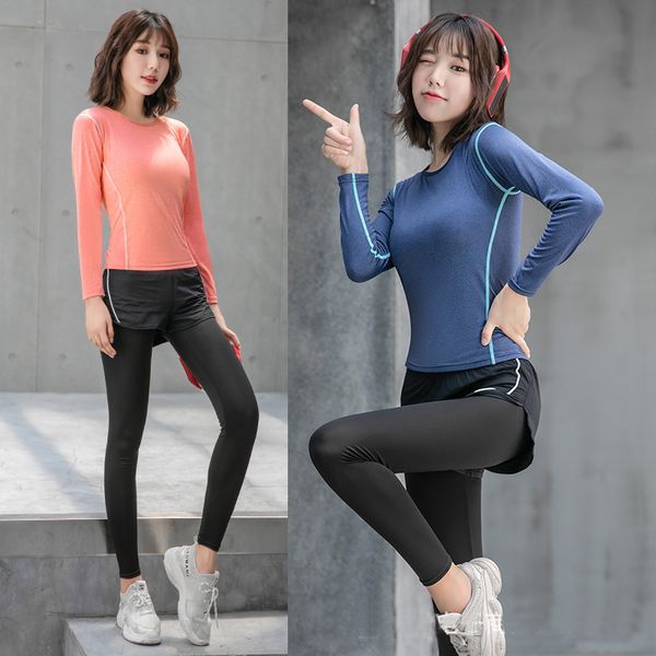

2 pcs set women's yoga suit fitness clothing sportswear for female workout sports clothes athletic running yoga suit sets, Black;blue